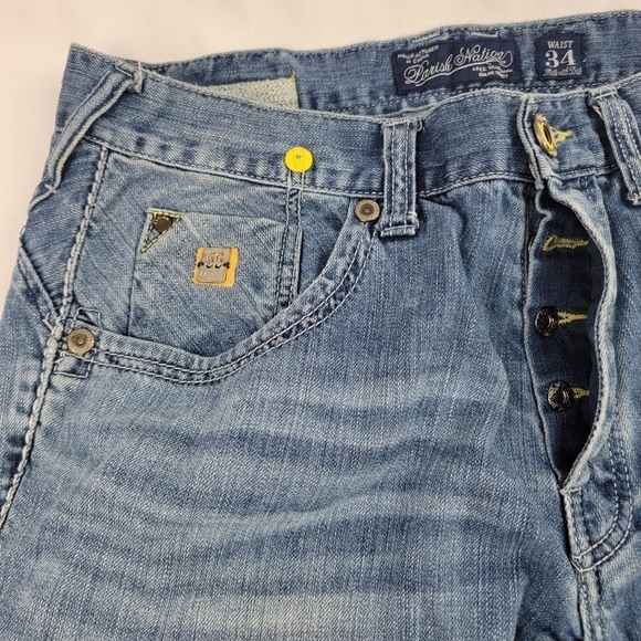 Parish Nation distressed heavy stitch straight leg denim - Picture 3 of 6